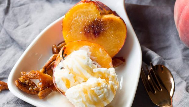 Karamellisierter Pfirsich