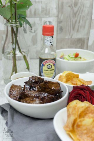 lok lak Rindfleisch mit Pfeffersauce