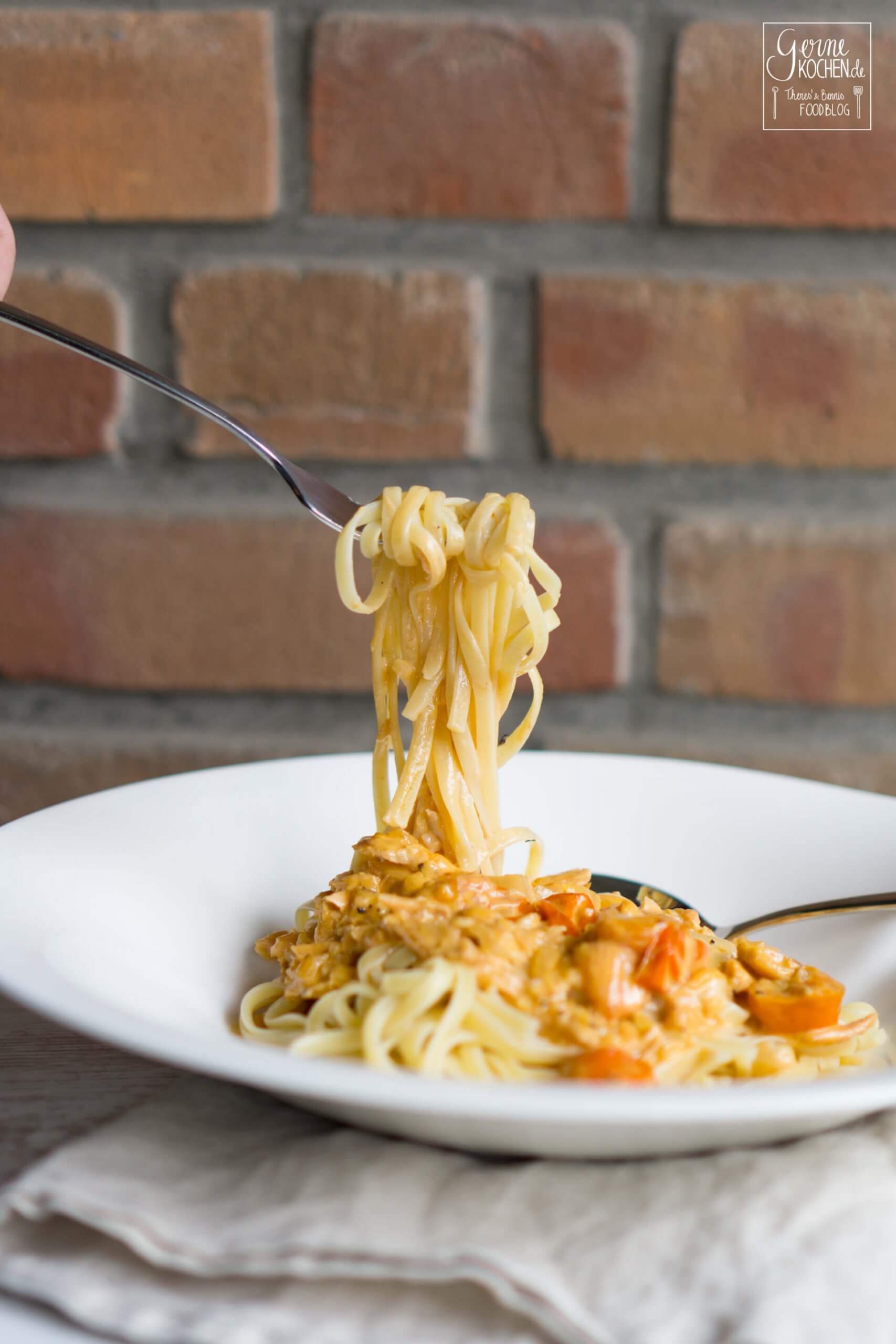 Spaghetti mit Räucherlachssauce – Studentenzeiten lassen grüßen