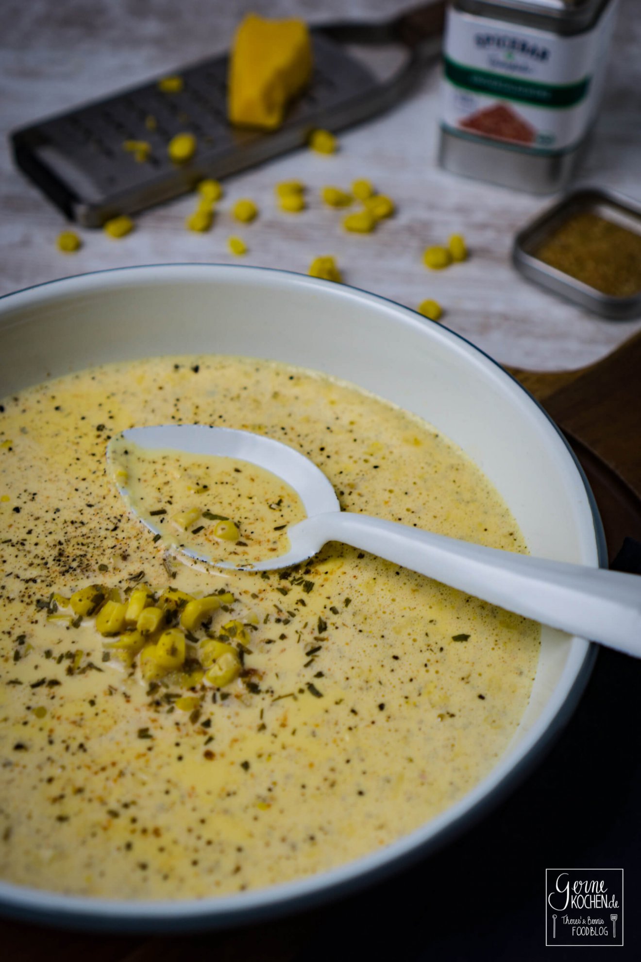 Rezept: Maissuppe mit einer Überraschung - Gernekochen.de