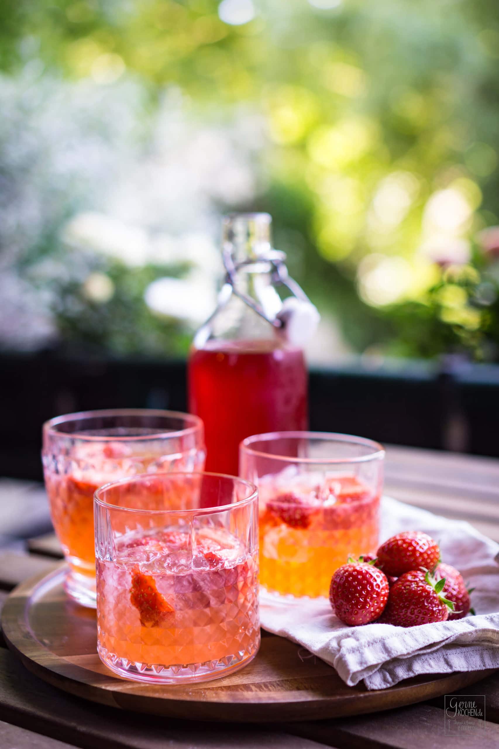 Erdbeeren-Limetten-Gin