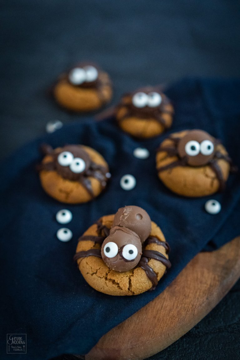 Spinnenkekse – spider cookies – zu süß zum Gruseln