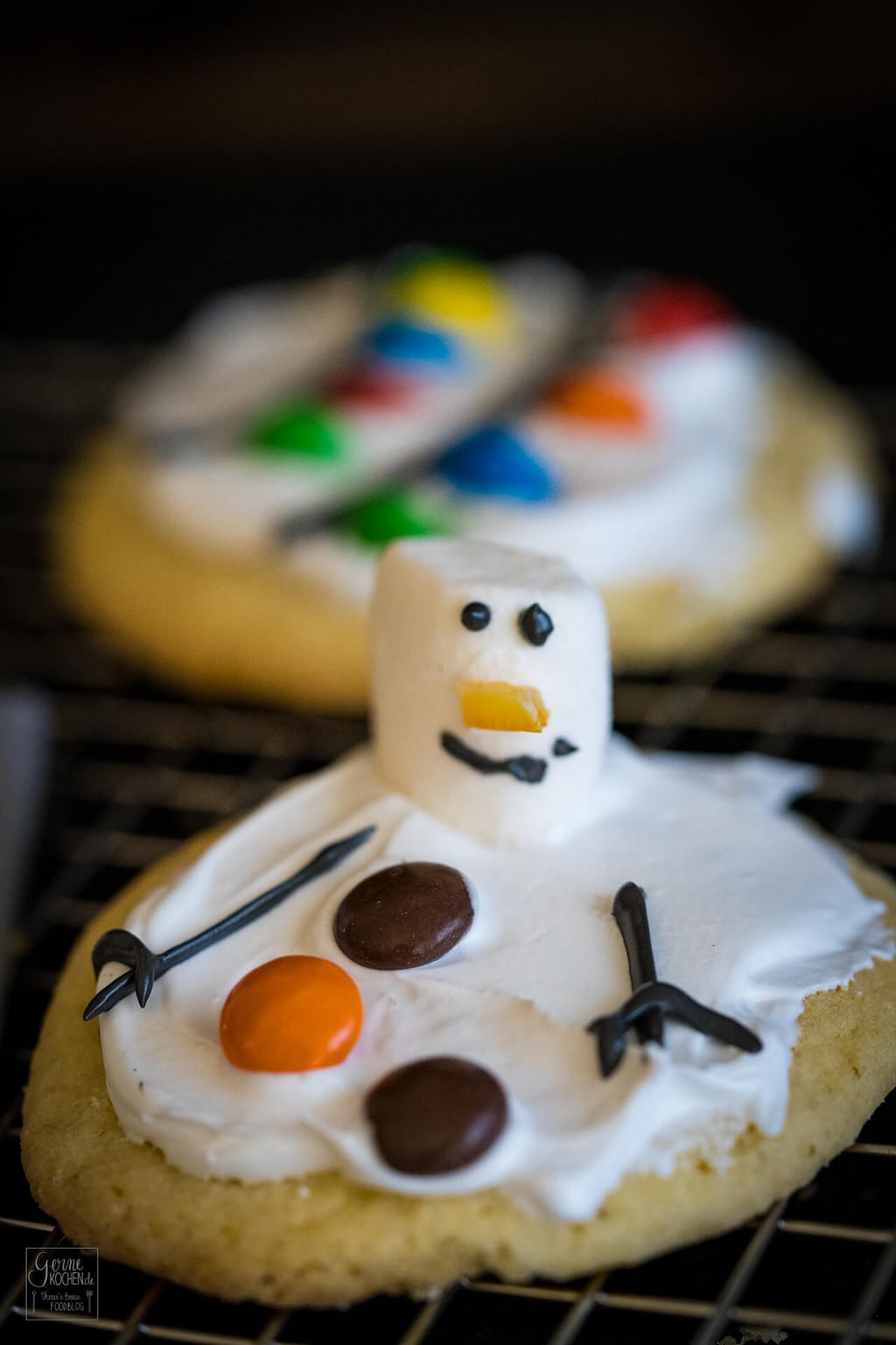 Melted Snowman Cookies - Geschmolzene Schneemannkekse
