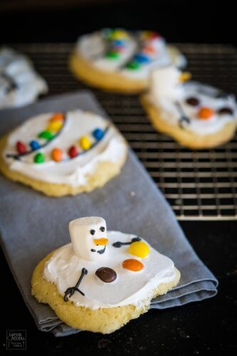 Geschmolzene Schneemannkekse – melted snowman cookies: