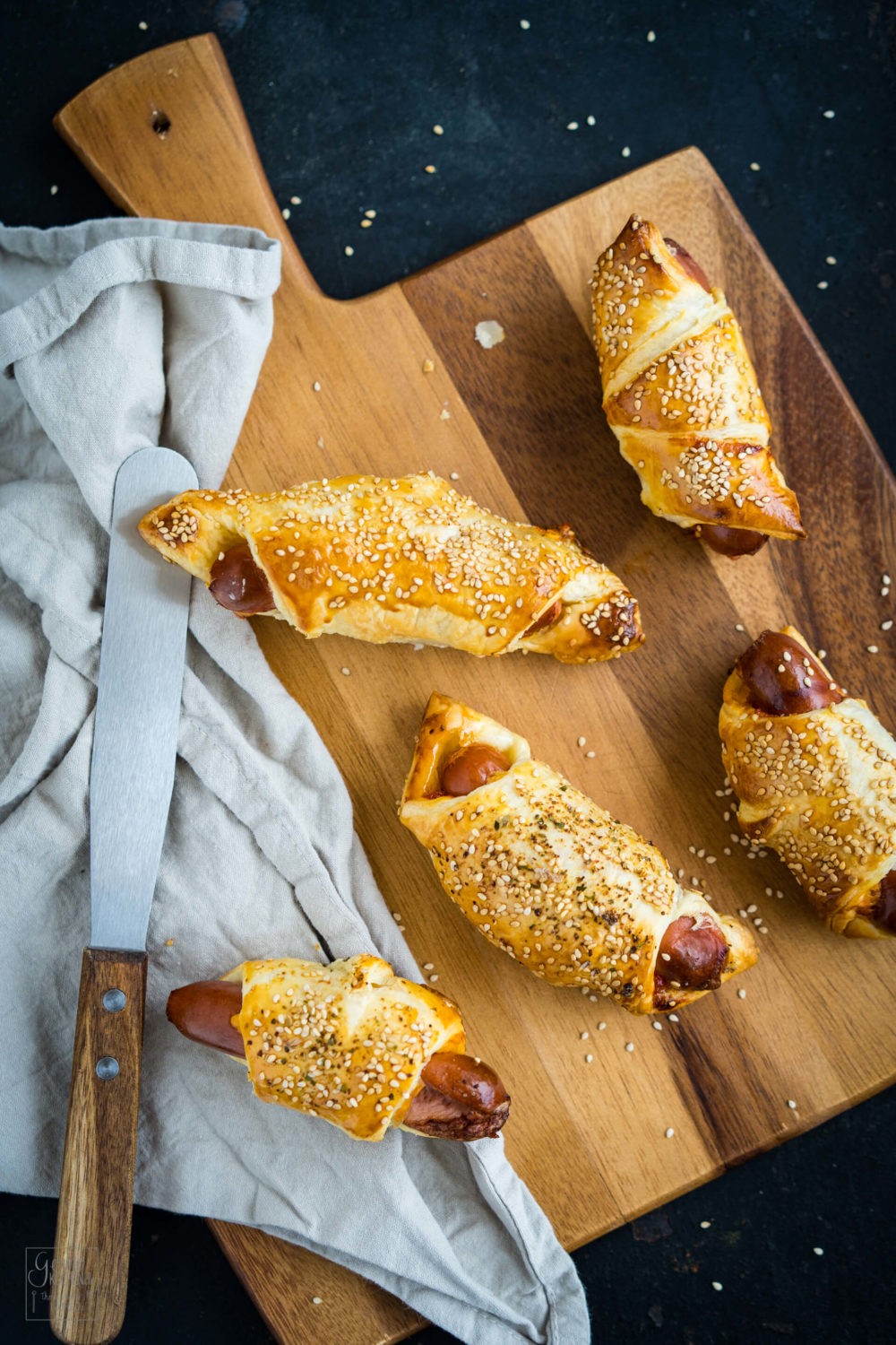 Rezept Hot Dog Croissants Wurst im Blätterteig Gernekochen.de