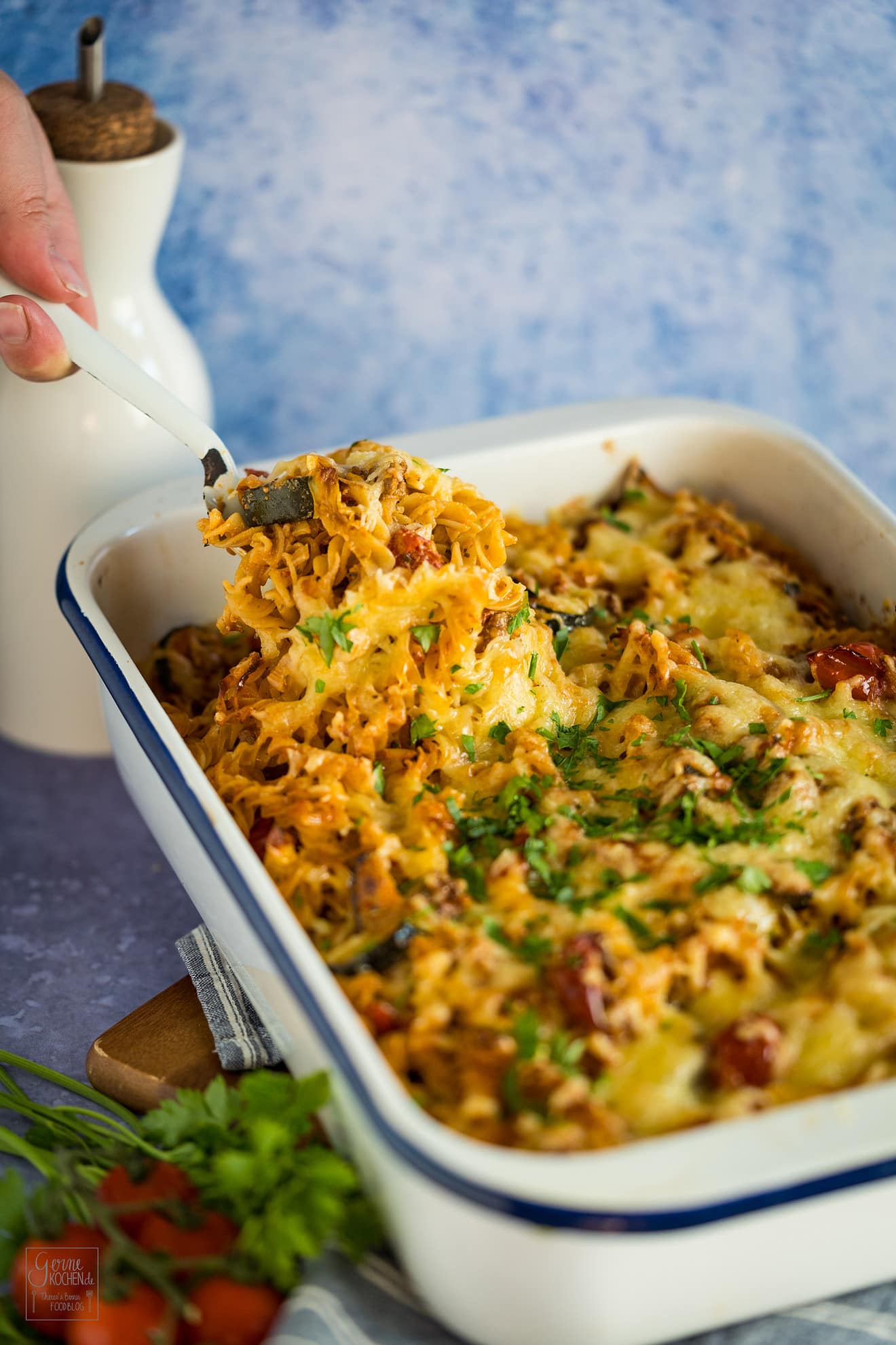 Gyros-Nudel-Auflauf - Rezept von Gernekochen.de Gyros-Nudel-Auflauf - Rezept von Gernekochen.de