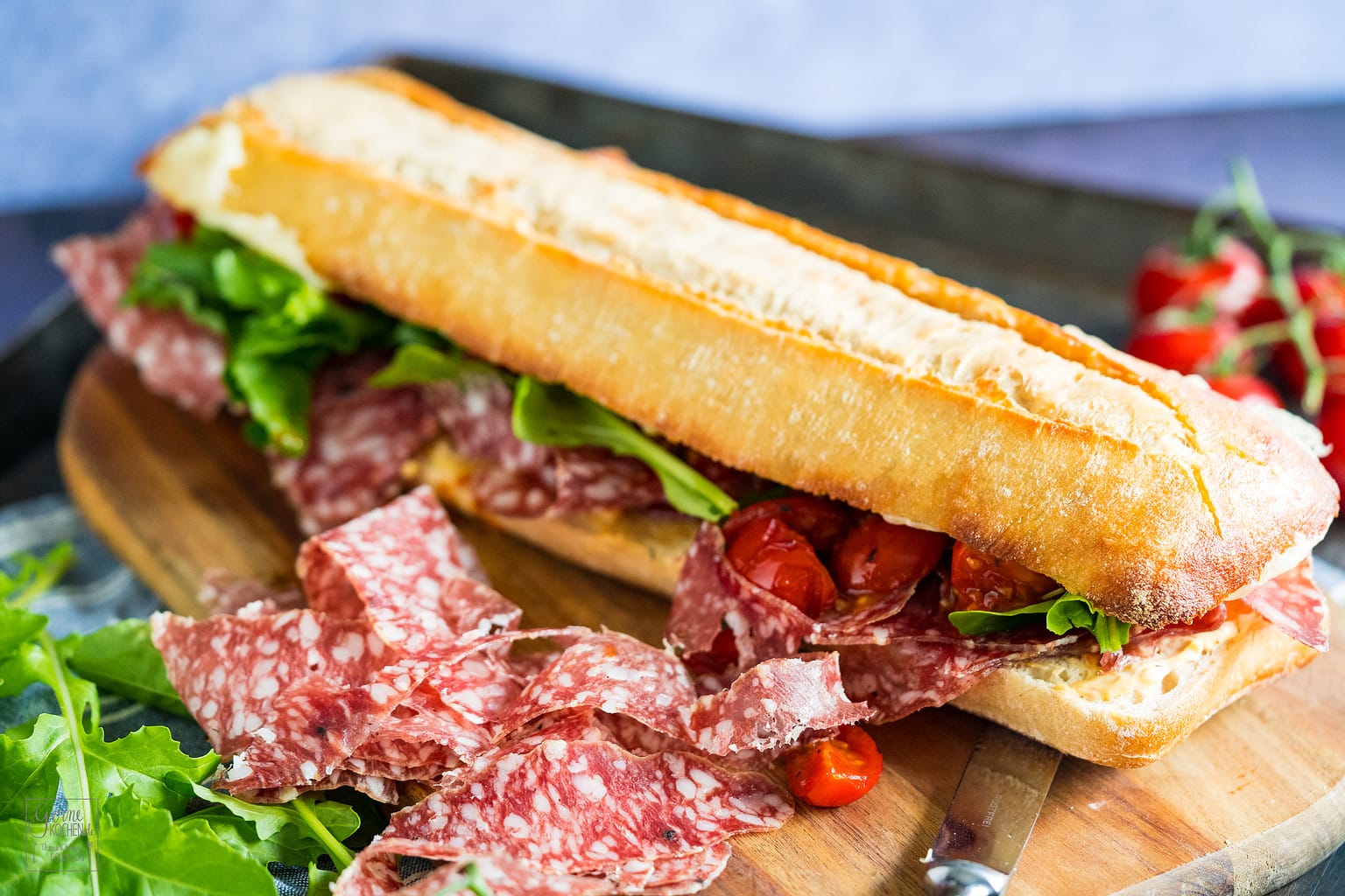 CiabattaSalamiSandwich Rezept von Gernekochen.de