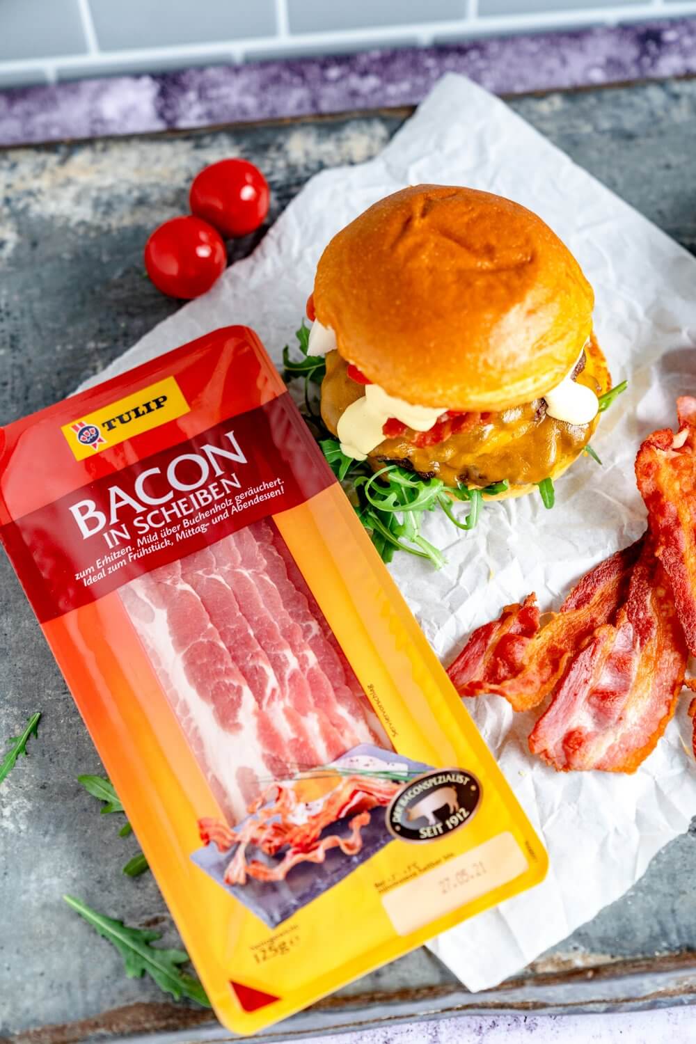 Wagyu Burger mit Bacon