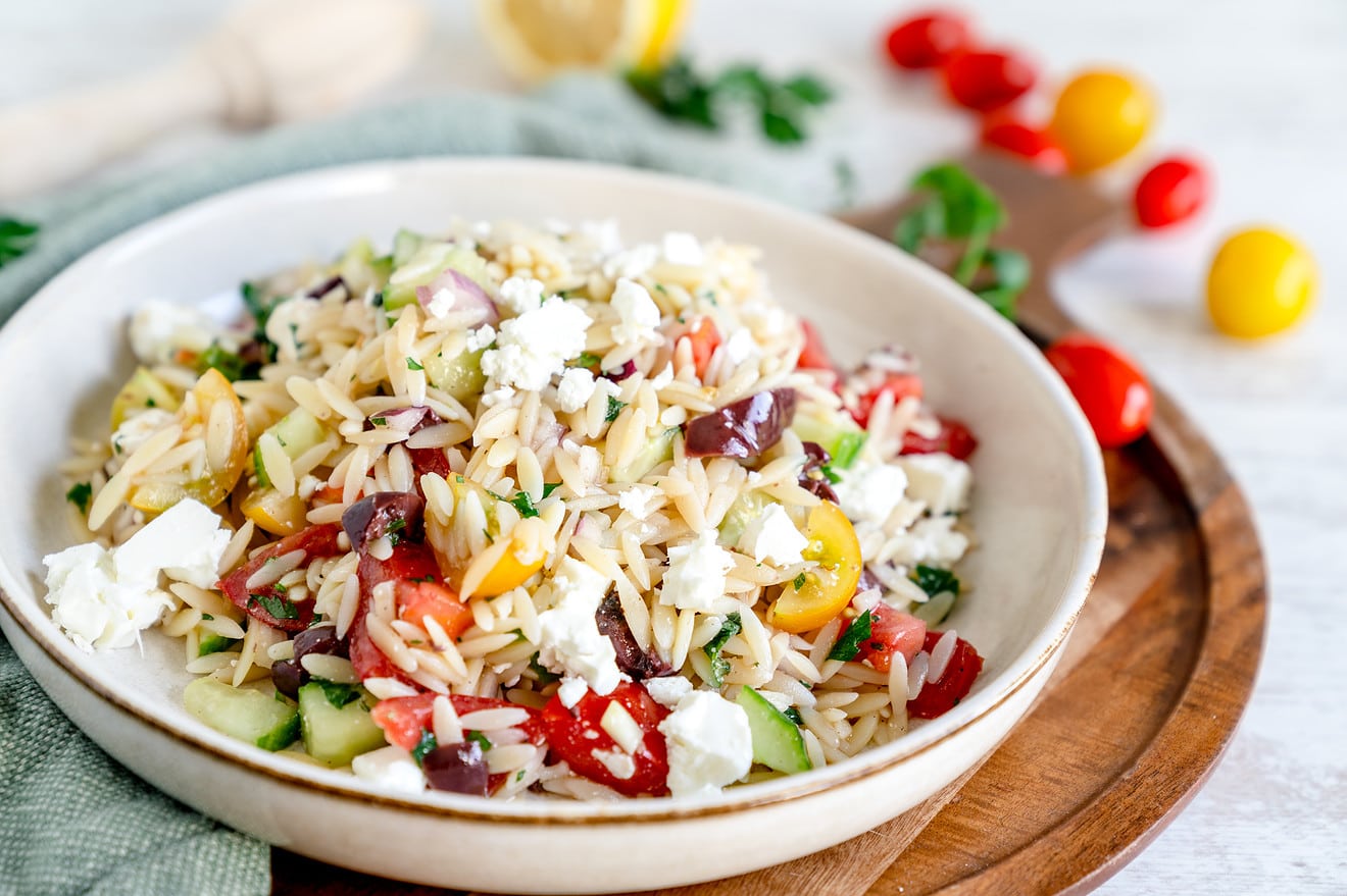 Orzo-Salat - Mal etwas anderes - Rezept von Gernekochen.de Orzo-Salat - Mal etwas anderes - Rezept von Gernekochen.de