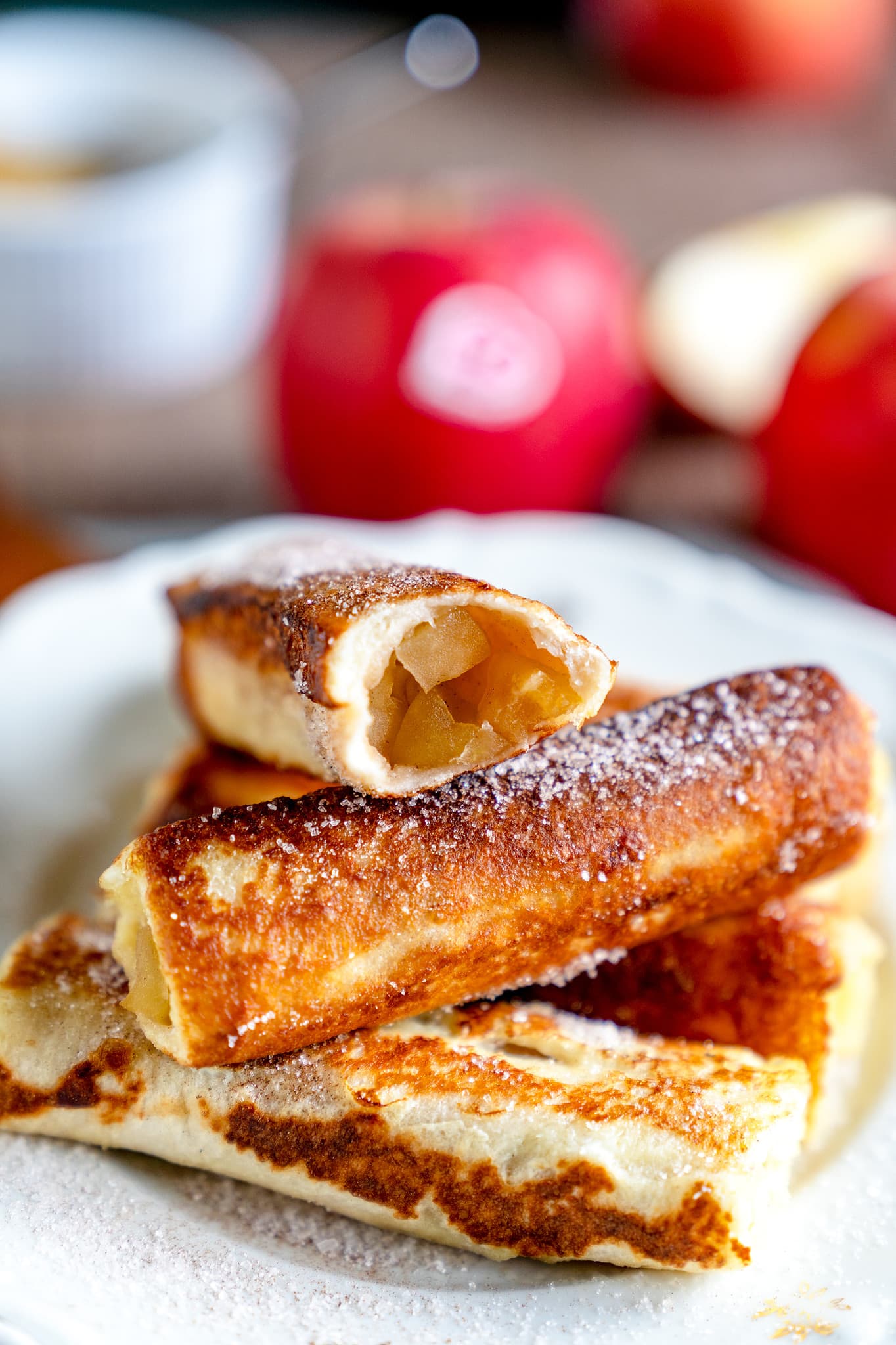 French Toast Rolls mit Apfelfüllung Rezept von Gernekochen.de