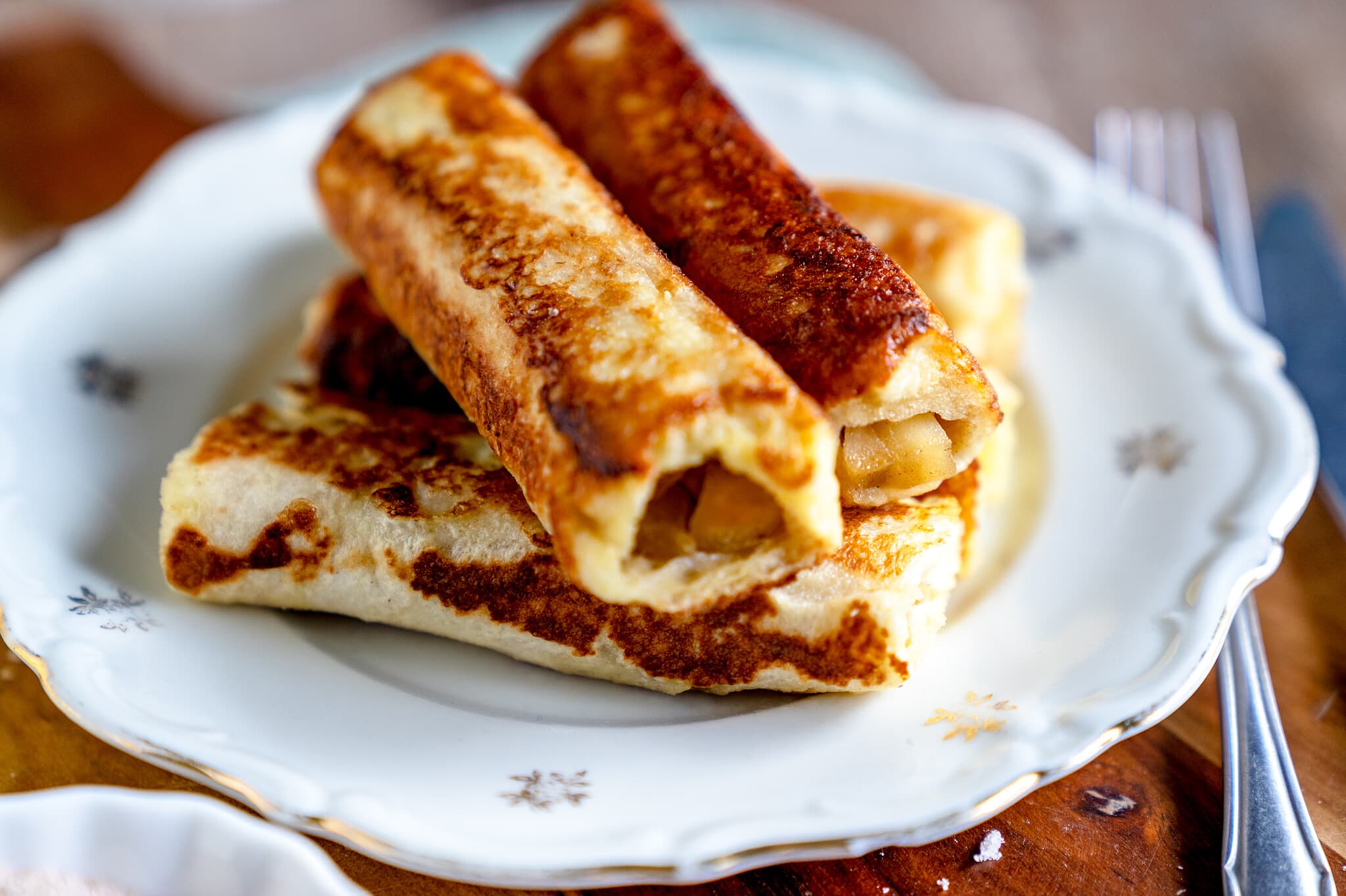 French Toast Rolls mit Apfelfüllung Rezept von Gernekochen.de