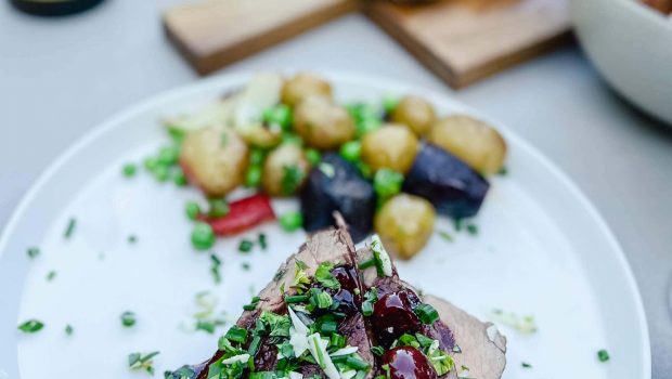 Rinderhüfte mit Kirschsoße