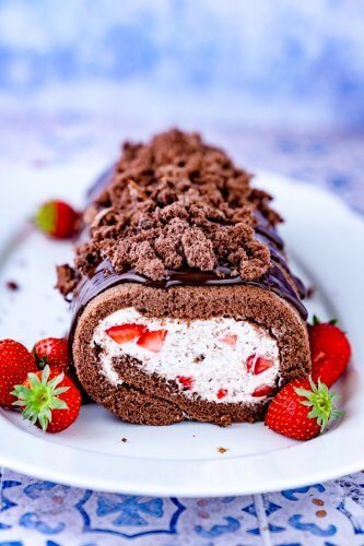 Maulwurfkuchen Biskuitrolle