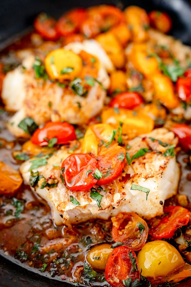 Kabeljau in Tomaten-Basilikum-Sauce:Rezept von Gernekochen.de Kabeljau in Tomaten-Basilikum-Sauce:Rezept von Gernekochen.de