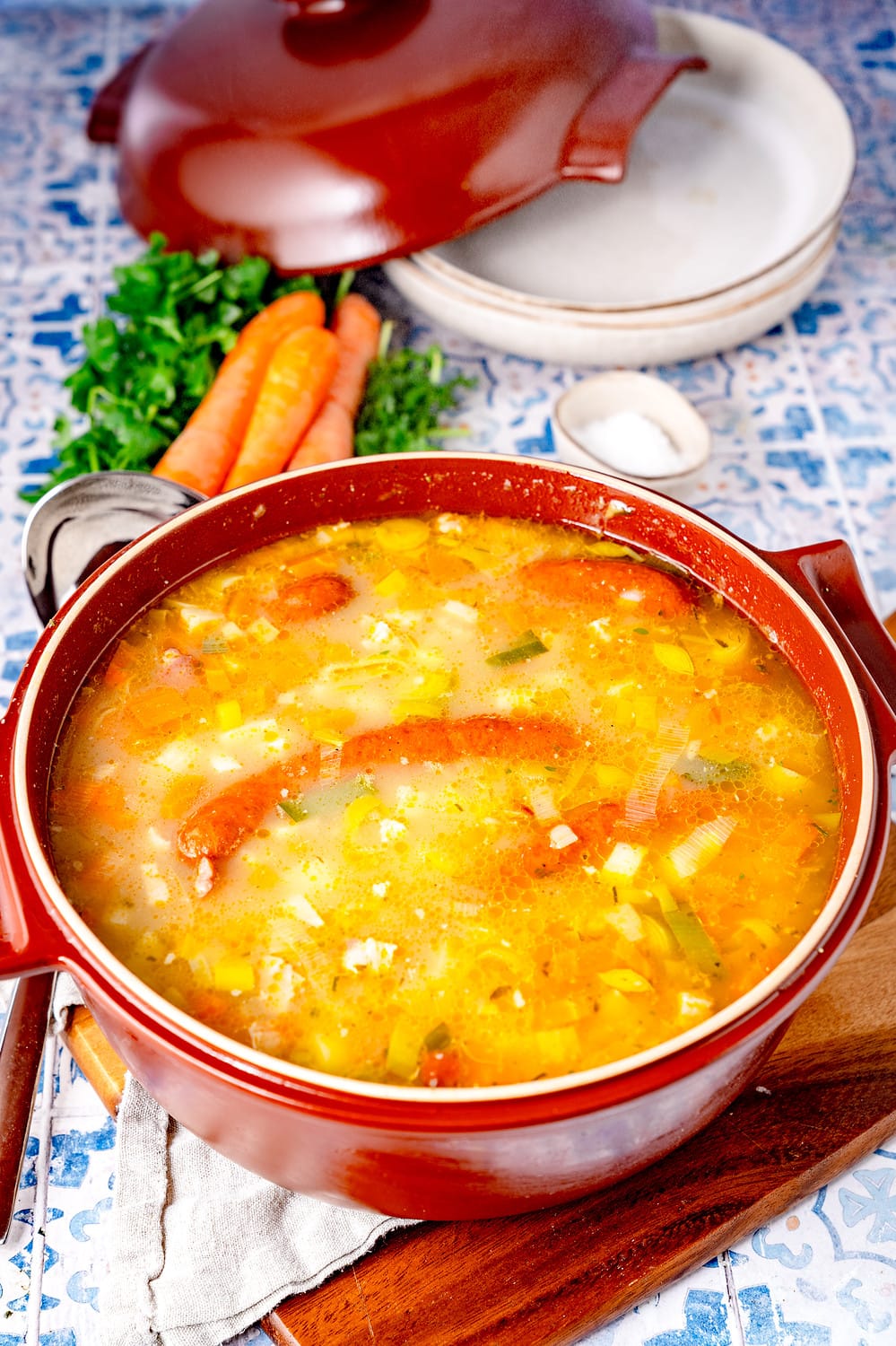 Diese schmackhafte Suppe ist an kalten Wintertagen genau das richtige.