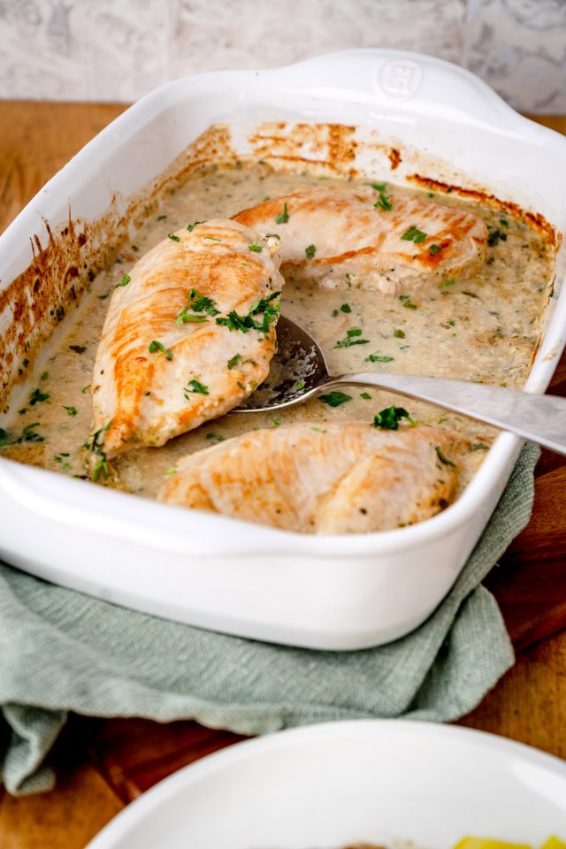 Kräuter-Sahne-Hähnchen ohne Fix - Rezept von Gernekochen.de