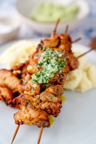 Hähnchenspieße aus der Heißluftfritteuse