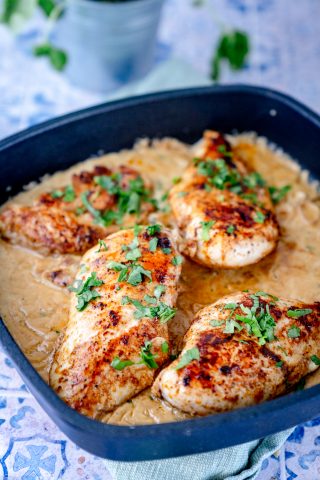 Kräuter-Frischkäse-Hähnchen