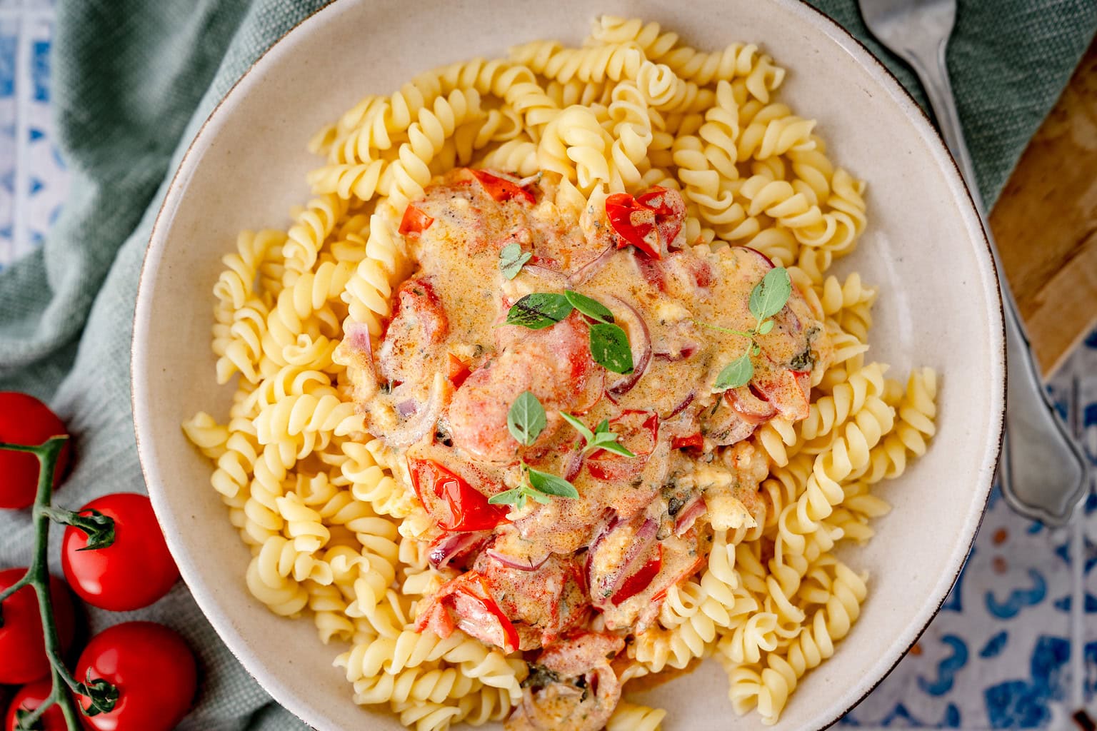 Kräuter-Frischkäse-Pasta: Die virale, einfache Pastasauce