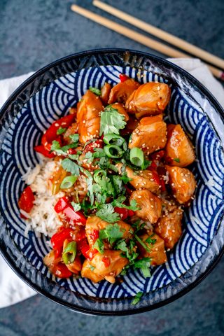 Schnelles Hähnchen süß-sauer