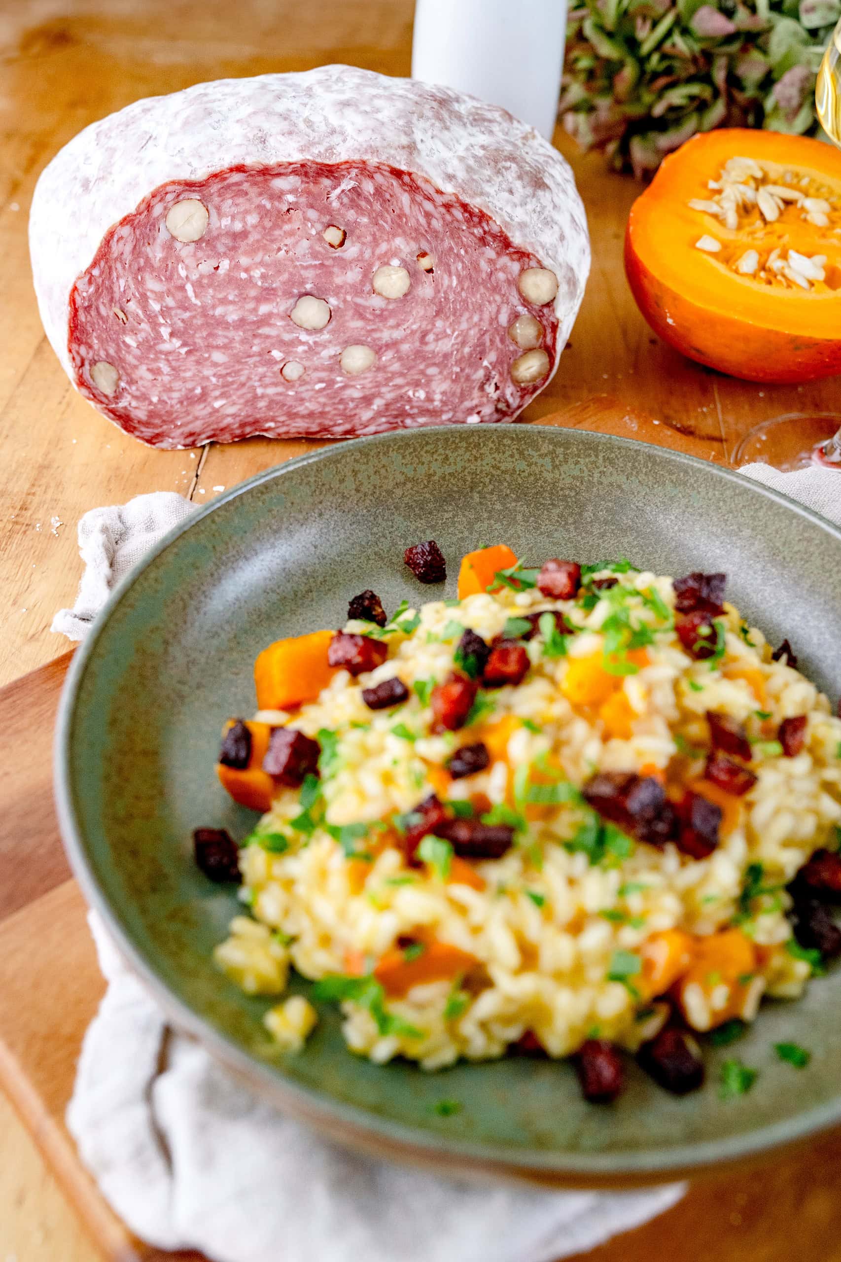 Kürbisrisotto mit Parmesan &amp; Thymian - von Gernekochen.de