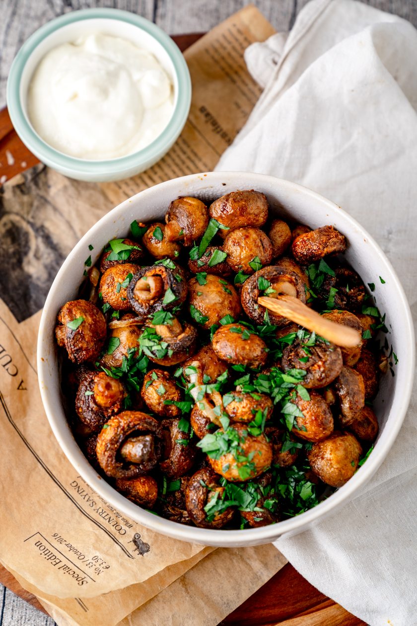 Champignons aus der Heißluftfritteuse von Gernekochen.de