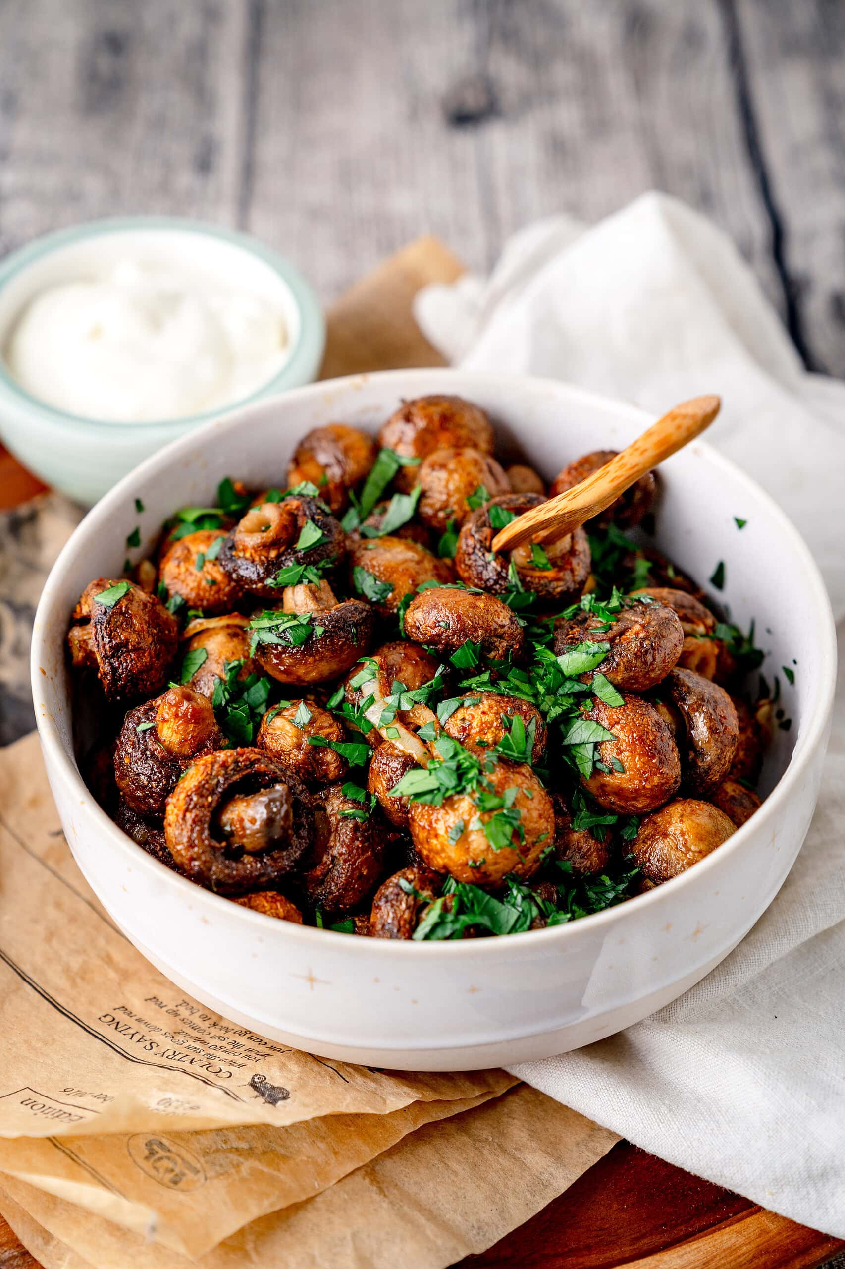 Champignons aus der Heißluftfritteuse von Gernekochen.de