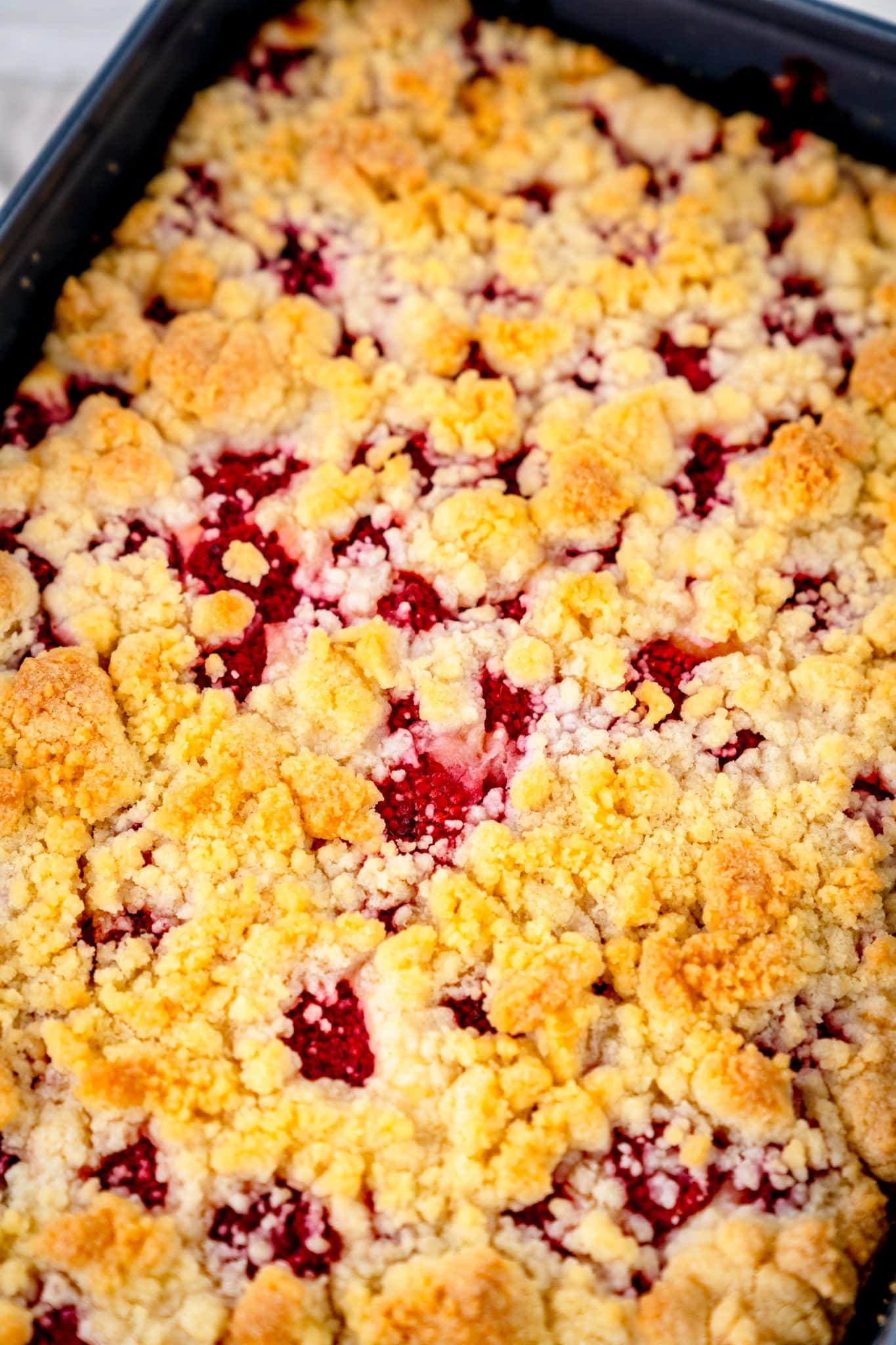 Himbeer-Quark-Kuchen mit Streuseln- Rezept von Gernekochen.de