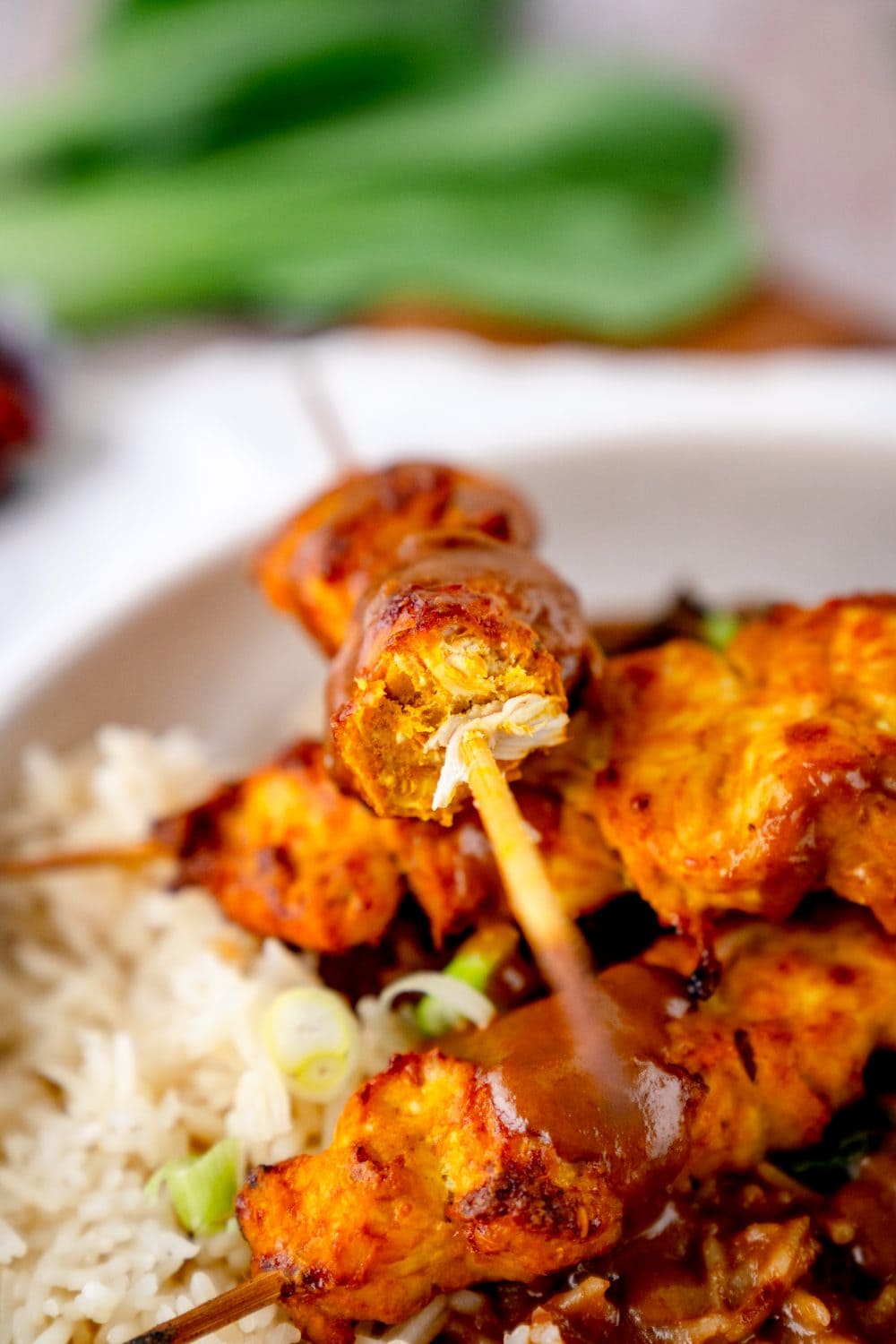 Saté-Spieße aus der Heißluftfritteuse