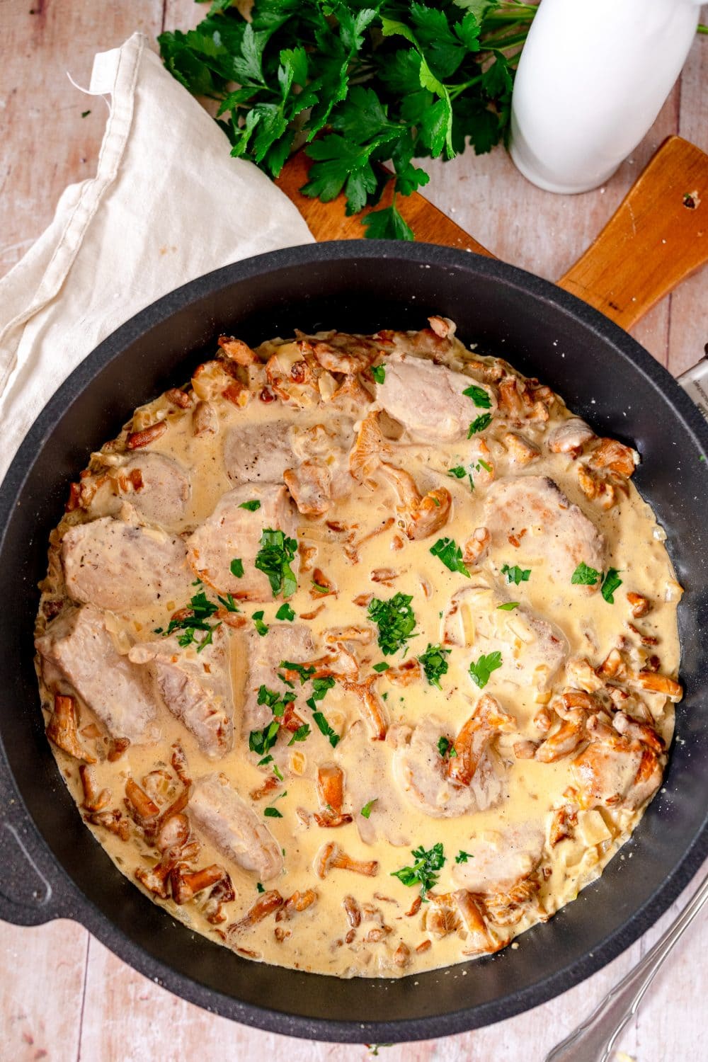 Schweinefilet mit Pfifferlingen