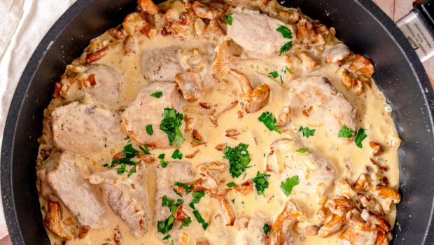 Schweinefilet mit Pfifferlingen