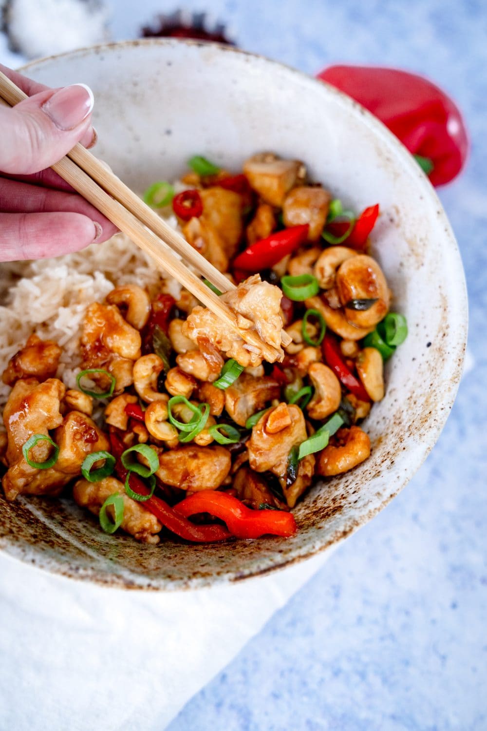 Thai-Hähnchen mit Cashewkernen