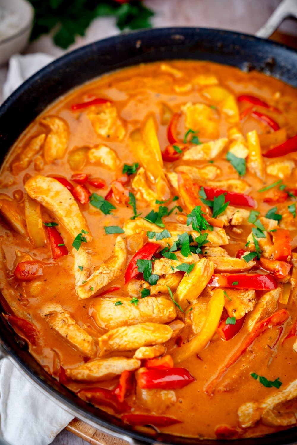 Paprika-Rahm-Geschnetzeltes