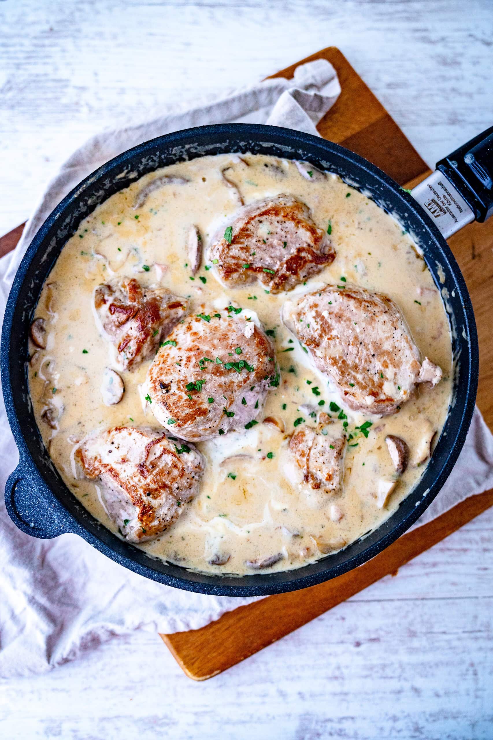 Gefülltes Filet in Frischkäsesauce