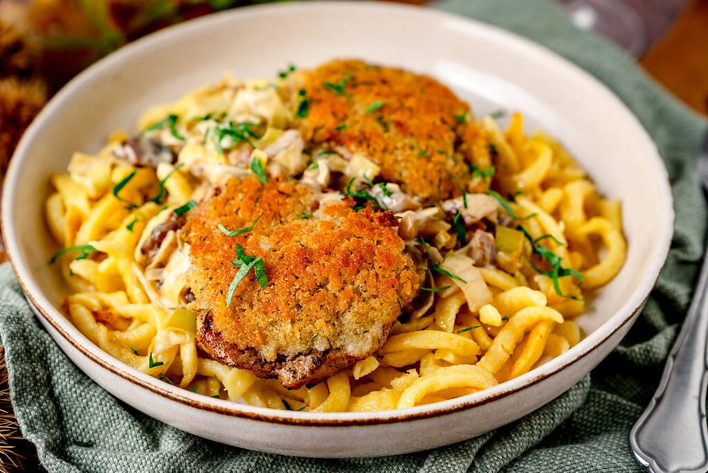 Kalbsmedaillons mit Kräuterkruste