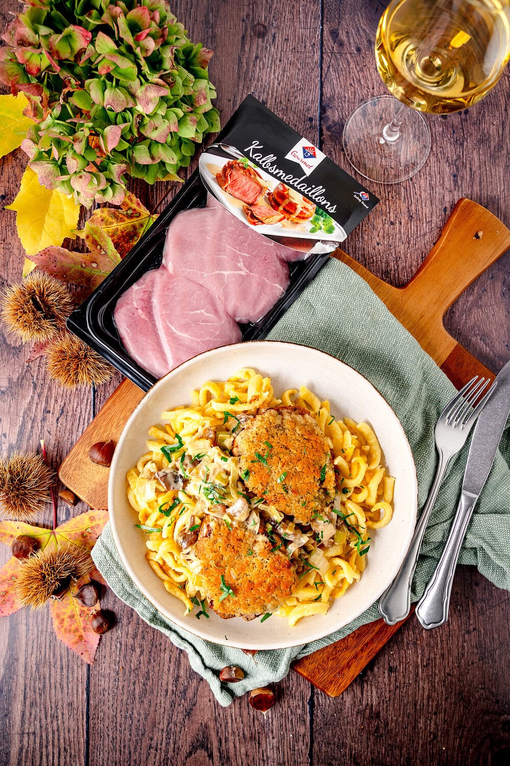 Kalbsmedaillons mit Kräuterkruste