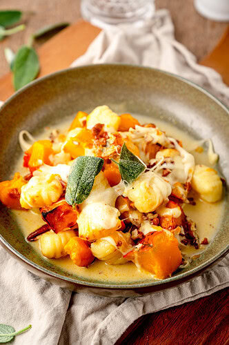 Gnocchi mit Kürbis aus der Heißluftfritteuse