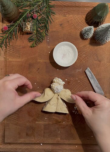 Schneideanleitung Laugengebäck Nikolausstiefel
