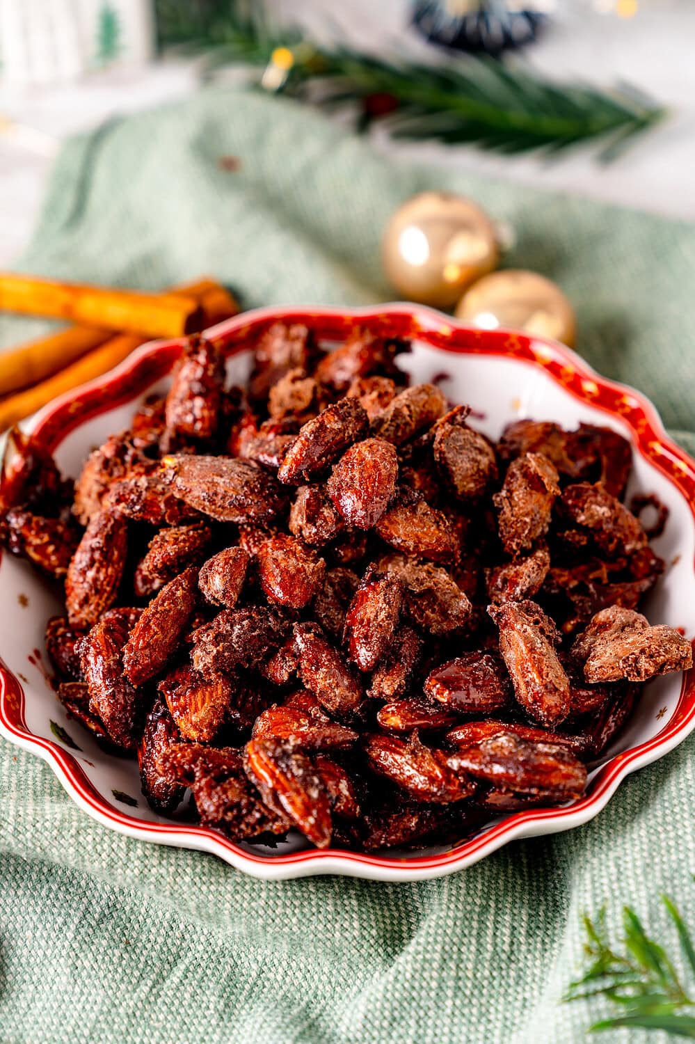 gebrannte Mandeln Heißluftfritteuse, knusprige aus dem Airfryer Weihnachtsmarkt