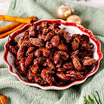 Gebrannte Mandeln Airfryer Heißluftfritteuse Weihnachtsmarkt Schüssel Weihnachtsmotive gernekochen Rezept