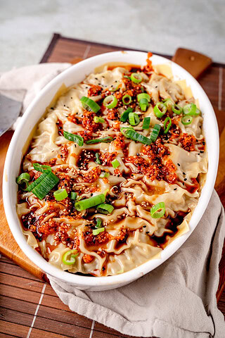 Dumpling Lasagne in Auflaufform