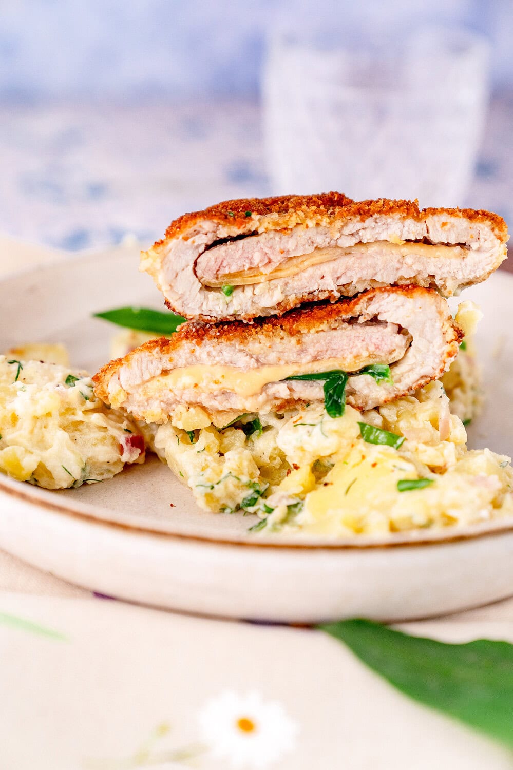 Bärlauch Schnitzel mit Käse
