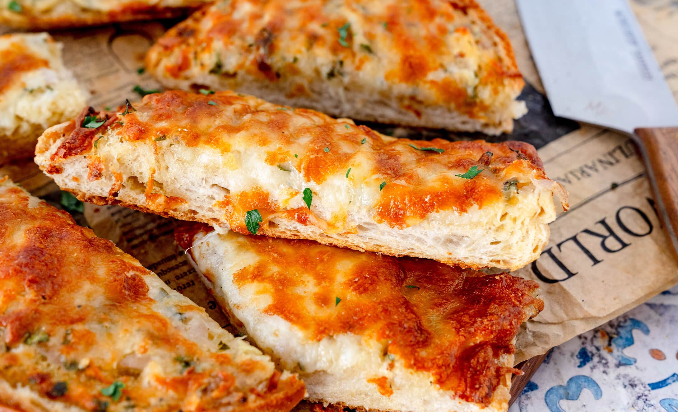 Knoblauch-Käse-Brot