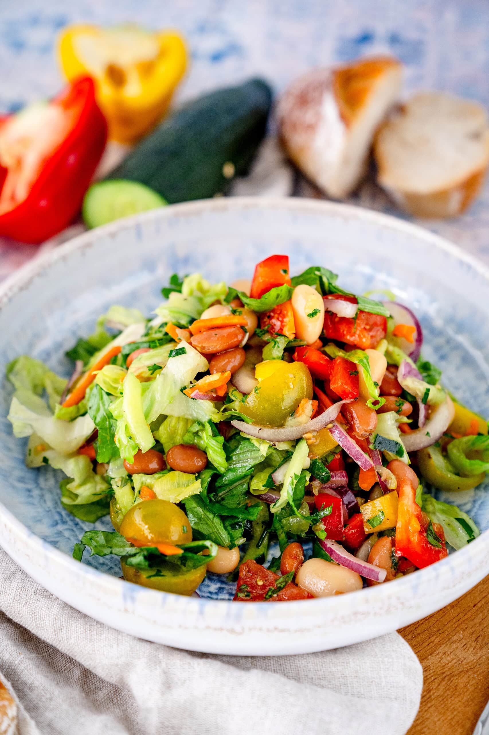 Mediterraner Bohnensalat
