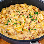 Kartoffel Carbonara Pfanne